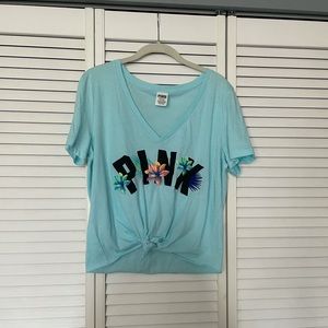 PINK VS v-neck crop top